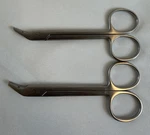 Pair Of Jarit 125-170 Universal Wire Suture Cutting Scissors Angled 4.75". Fixed Price $75.00.