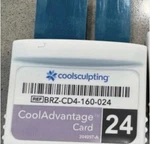 Zeltiq Coolsculpting Advantage Card New 24 Cycles Tested. Fixed Price $2950.00.
