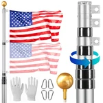 30FT Telescopic Kit Heavy Duty Aluminum American Silver. Fixed Price $85.99.