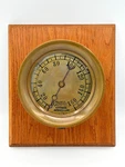 Antique Ashton Valve Gauge Thermometer Boston Mass Brass Industrial Wood Mount. Fixed Price $49.99.