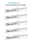 5 X Dentsply Ceramco 3 Base Paste Opaque 2ML Syr ( 0.07 Fl Oz. ) Dental Lab Use. Fixed Price $90.24.