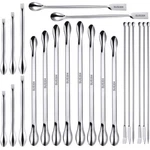 22 Pieces Stainless Steel Spatula Micro Scoop Set Laboratory Silver. Fixed Price $21.82.