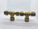 Tylok B-6-DTTT-6 Ref B-600-3 Brass Tee 3/8" Od Tube, Lot Of 2, Nnb. Fixed Price $14.96.
