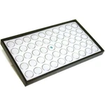 Rj Displays- 50 White Foam Jars With Tray, Gemstone Case Lid.... Fixed Price $29.74.