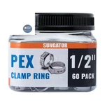 (60 Pack) Sungator 1/2 Pex Crimp Rings, Stainless Inch, Metallic. Fixed Price $16.35.