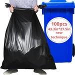 New Plastic Material Approximately 60-GALLON Garbage Bags Black, 100 Per Box. Fixed Price $24.98.