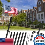 Fiason 9FT Stainless Steel Tangle Free Heavy Duty Flag Pole Ground 5-PRONG Base. Fixed Price $71.94.