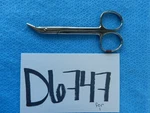 D6747 V. Mueller Short Serrated Plastics Scissors Angled Jaws 12.1CM SU1980. Fixed Price $40.00.