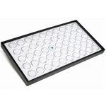 Rj Displays 50 White Foam Jars With Tray, Gemstone Case Lids.... Fixed Price $32.22.