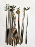Lot Of 16 V. Mueller Different Size Laryngeal Mirrors Laryngoscopy Instrument. Fixed Price $120.00.