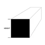 Square Bar Stock, Aluminum, Over. W, 61S2-2. Fixed Price $10.99.
