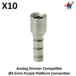 10X Dental Analog Zimmer Compatible 4.5 Purple Platform Connection Lab Replica. Fixed Price $65.00.