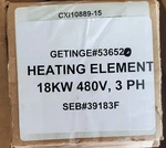 Getinge 536520 Heater Heating Element Bolt 18KW 480V 3PH- New. Fixed Price $300.00.