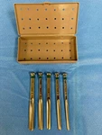 Set Of 5 Sklar Army Pattern Gouges W/ Case 6/8/10/12/14MM Orthopedic Surgical. Fixed Price $125.00.
