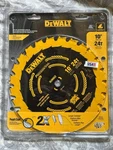 Dewalt DW7124PT 10-INCH Miter Table Saw Blade, Atb, 24-TOOTH, 5/8-INCH Arbor. Fixed Price $18.00.
