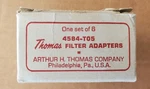 Thomas 4584-T05 6 Piece Tapered Collar Neoprene Filter Adapter Set. Fixed Price $21.00.