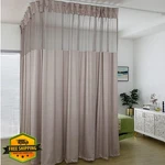 Ttz Hospital Curtain, Grey, 5FT X 7FT H, W/ Hooks, Privacy Screen. Fixed Price $101.66.