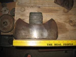 Vtg Axe Head Unmarked Unbranded Double Blade Bit 3.12LB Woodsman Logging 9 3/4". Fixed Price $25.50.