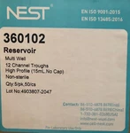 NEST360102 Reservoir Multi Well 12 Channel Troughs High PROFILE(15ML No CAP)50CS. Fixed Price $177.00.