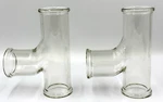 Schott Kimax 6521-1515 Single Sanitary Tee Glass 1/2 Drainline Pipes. Fixed Price $44.95.