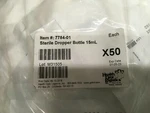 50 Health Care Logistics 15ML Sterile Dropper Bottle 7784-01. Fixed Price $22.00.