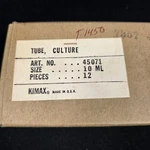 Kimax 45071 Culture Test Tubes 10ML Borosilicate Glass Open Top Pack Usa. Fixed Price $20.00.