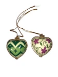 Valerie Parr Hill Double Side Porcelain Heart Trinket Locket Ornaments Box Faith. Fixed Price $11.68.