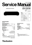 Technics SH-GE90 Digital Sound Processor Service Manual Repair. Fixed Price $5.83.