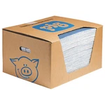 Pig Sorbent Pad, 11 Gal, 15 X 19 In, Blue, White, Fibers, Polypropylene. Fixed Price $121.66.