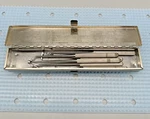 V. Mueller Coakley Sinus Curettes Set Rh 3580 With Metal Tray Of 6. Fixed Price $250.00.