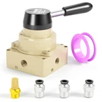 Tailonz Pneumatic Rotary Lever Hand Valve HV-03 3/8 Npt Air Flow Control Posit. Fixed Price $28.00.