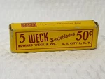 1960S E. Weck Sextoblades Safety Razor Str 5S (5 Pack Blades) Factory Sealed. Fixed Price $16.00.