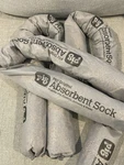 Pig Absorbent Socks Water Oil Absorbing Snake 3" X 42" Each Absorbs 64OZ. Fixed Price $28.00.