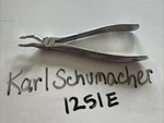 Karl Schumacher - Upper Root Tip Forceps #1251E, Bayonet W/ Spade Used. Fixed Price $199.00.