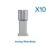 10X Dental Lab Wide Body Analog Standard Int Hex Platform Fixture 5.0MM. Fixed Price $57.50.