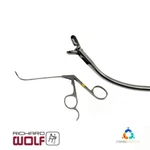 Richard Wolf 8211.195 Ent Double Spoon Forceps Curved 100 Up Horizontal Opening. Fixed Price $210.00.