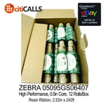 Zebra 05095GS06407 Resin Ribbon 2.52INX242FT High Performance QTY=12. Fixed Price $102.24.