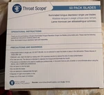 Throat Scope Blades Medical Disposable Plastic 50 + 30 Sealed Individual Pouches. Fixed Price $40.00.