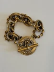 Karl Lagerfeld Vintage Bracelet Handmade Large Link Chain Signature Toggle. Fixed Price $175.00.