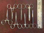 Seven (7) Sklarlite Xd Forceps & Scissors Crvd/strt 4-1/2" Lot #2. Fixed Price $74.99.