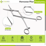 Cynamed Precision Double-joint Hemostat Pliers- Serrated Jaws 11.5" Str Or Cvd. Fixed Price $29.99.