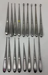 Set Of 17 Codman Brun Bone Curettes Straight & Angled Orthopedic Neuro. Fixed Price $225.50.