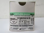 Golnit Nylon 75CM 3/0 Monofilament Sutures 19M Reverse Cutting 3/8C NB2D301. Fixed Price $26.63.