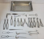 25 Piece Dental Instruments Set With Tray, W. Lorenz, Millennium, & More. Fixed Price $850.00.