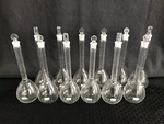 (12) Corning Pyrex Glass Tc 250ML Volumetric Flask With #16 Stopper 5640-250 B. Fixed Price $187.99.