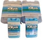 Ice Combo 2 Sizes 4 Total Medium & Large Cooler Pack Lunch Cryopak Blue. Fixed Price $14.99.