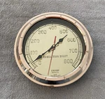 Vintage Crosby 10.5 Brass Pressure Gauge 800PSI Boston 3RD Reaction Inlet Clock. Fixed Price $99.99.