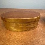 Hand Crafted Oval Wood Pantry Box Finger Shaker Village Pleasant Hill 5"X 3". Fixed Price $24.99.