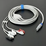 Ge Vivid Compatible 3 Lead Grabbers Ecg Cable - Same Day Shipping. Fixed Price $200.00.