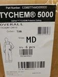 Dupont Tychem 5000 CPF3 C3360TTNMD000600 Bib Overall,tan,elastic,med, Case Of. Fixed Price $156.66.